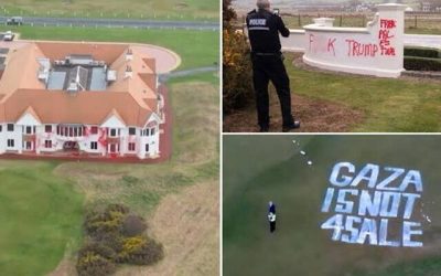 Resor Golf Donald Trump di Skotlandia Jadi Sasaran Vandalisme Pro-Palestina