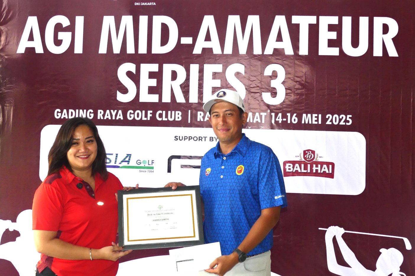 Andrey Dimitri meraih Hole in One di AGI Mid-Am Series 3