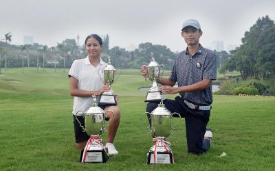 Randy Arbenata Mohamad Bintang dan Bianca Naomi Amina berhasil merengkuh gelar juara di Medco-Pondok Indah International Amateur Golf Championship 2025