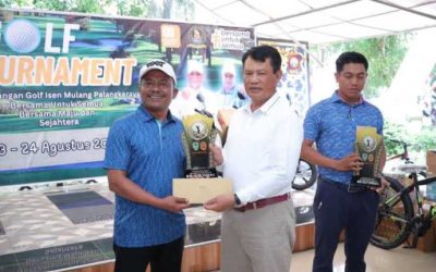 Bupati Seruyan Resmi Tutup Turnamen Golf HUT Seruyan ke-23 dan HUT ke-80 RI