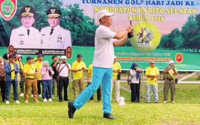 Bupati Barito Selatan Buka Turnamen Golf: Incar Bibit Pegolf Muda Kalteng