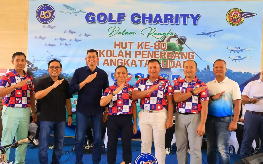 Golf Charity Warnai 80 Tahun Sekolah Penerbang TNI AU, Lapangan Adisutjipto Jadi Ruang Berbagi